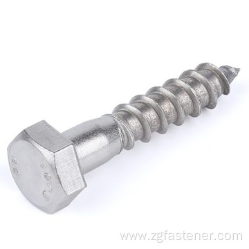 Stainless steel304 Hexagon head wood screws DIN571